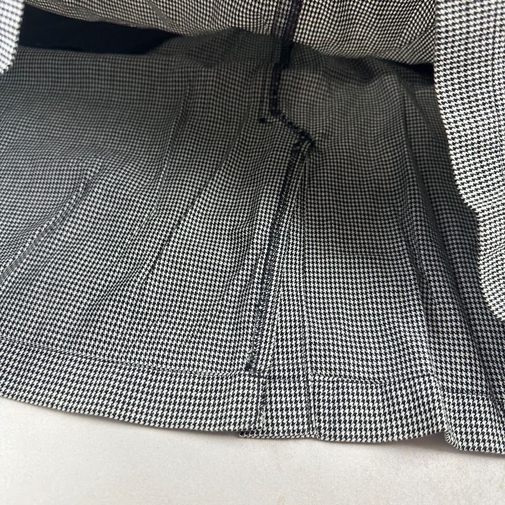 VTG Liz Sport Black White Houndstooth High Waist Pencil Skirt 100% Cotton Sz 10 - Picture 7 of 11